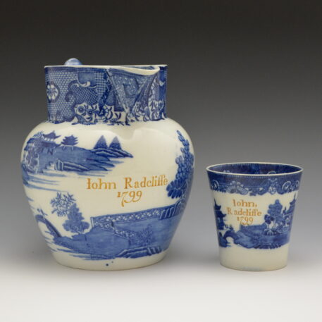 Commemorative Jug with Beaker, John Radcliff, 1799