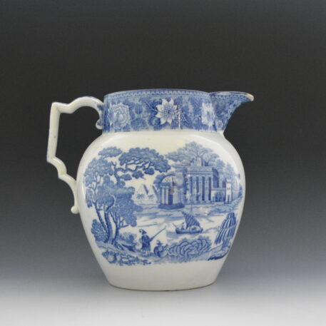 Jug, Chinese River Scene with Temple and Pyramids & Willow and Summer House - Image 2