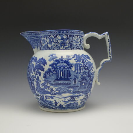 Jug, Chinese River Scene with Temple and Pyramids & Willow and Summer House - Image 2