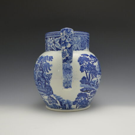 Jug, Chinese River Scene with Temple and Pyramids & Willow and Summer House - Image 5