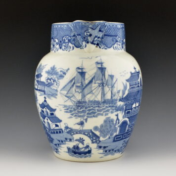 Jug, Ship Chinoiserie Pattern