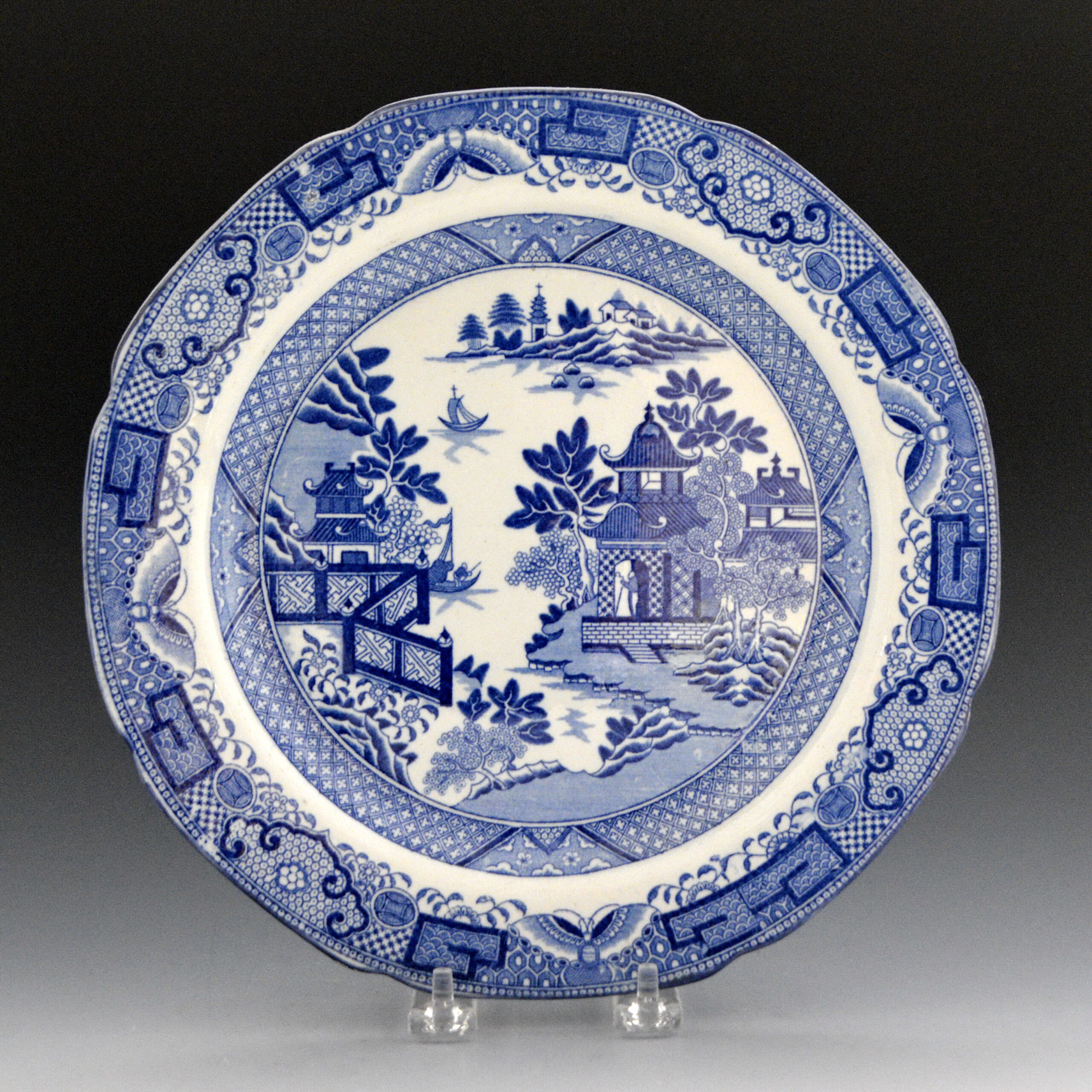 Plate, Bridgeless Chinoiserie
