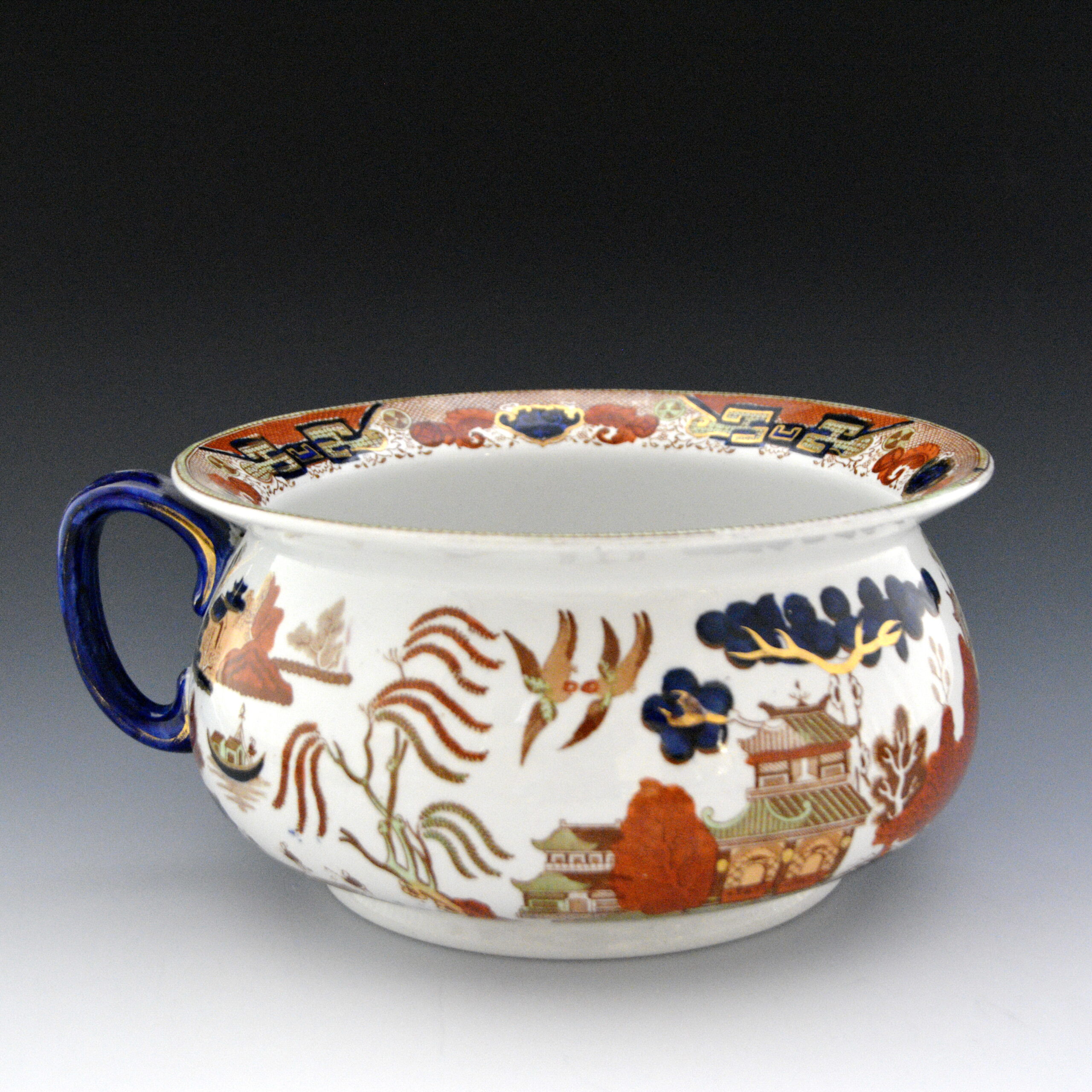Chamber Pot, Gaudy Willow