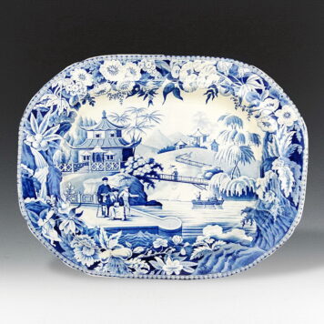 Platter, Chinoiserie High Bridge