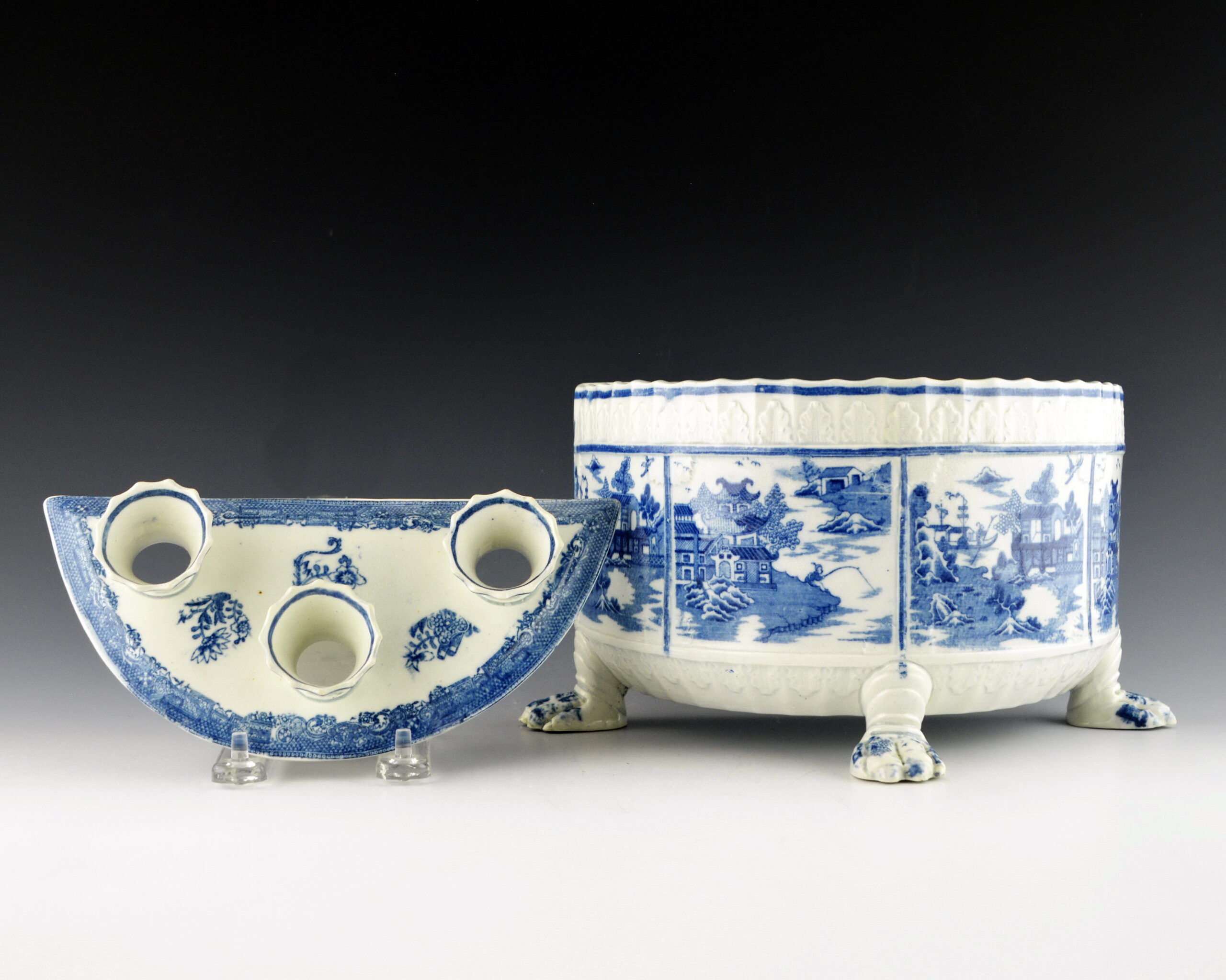 Bough Pot, Chinoiserie Fishing Scenes - Image 5
